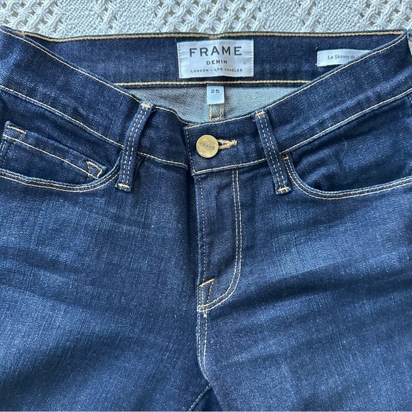 Frame Denim Le skinny de  Jeanne dark Blue - Picture 7 of 11